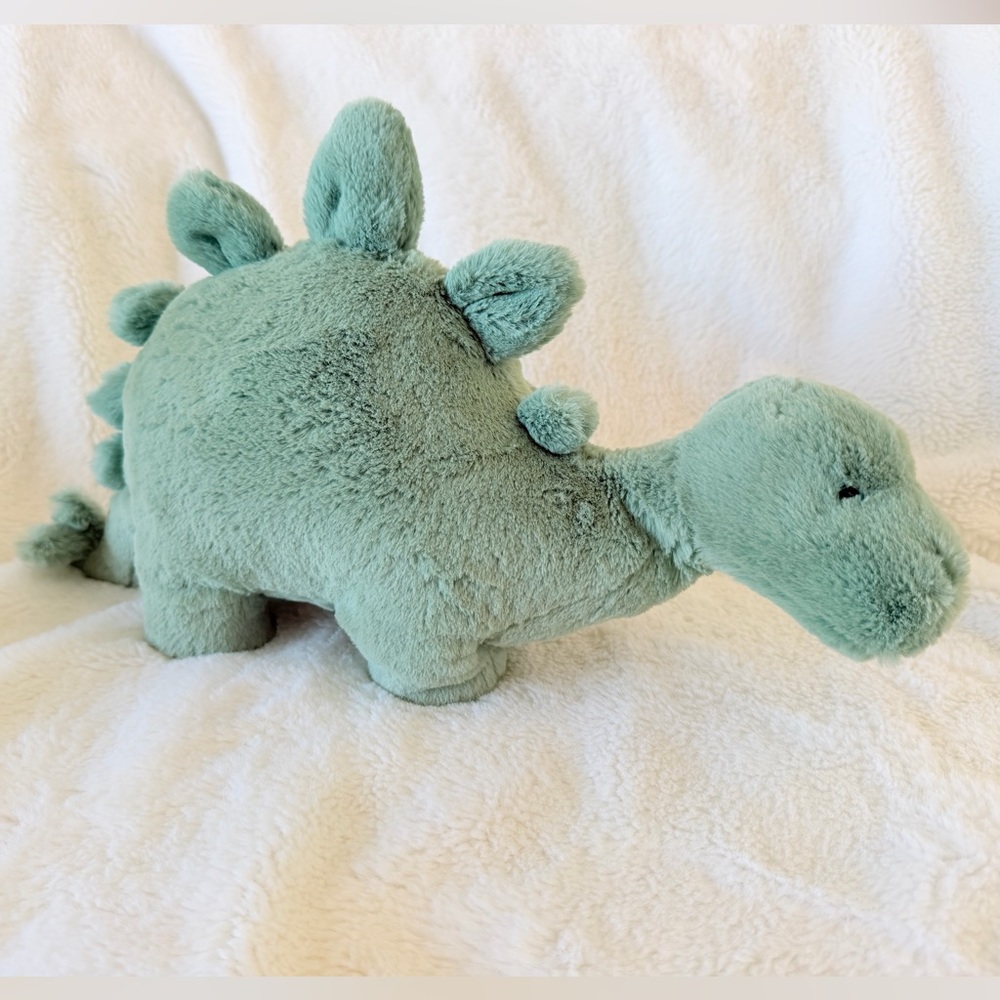 Jellycat Fossilly Stegosaurus Green Plush Dinosaur - Retired - Medium
